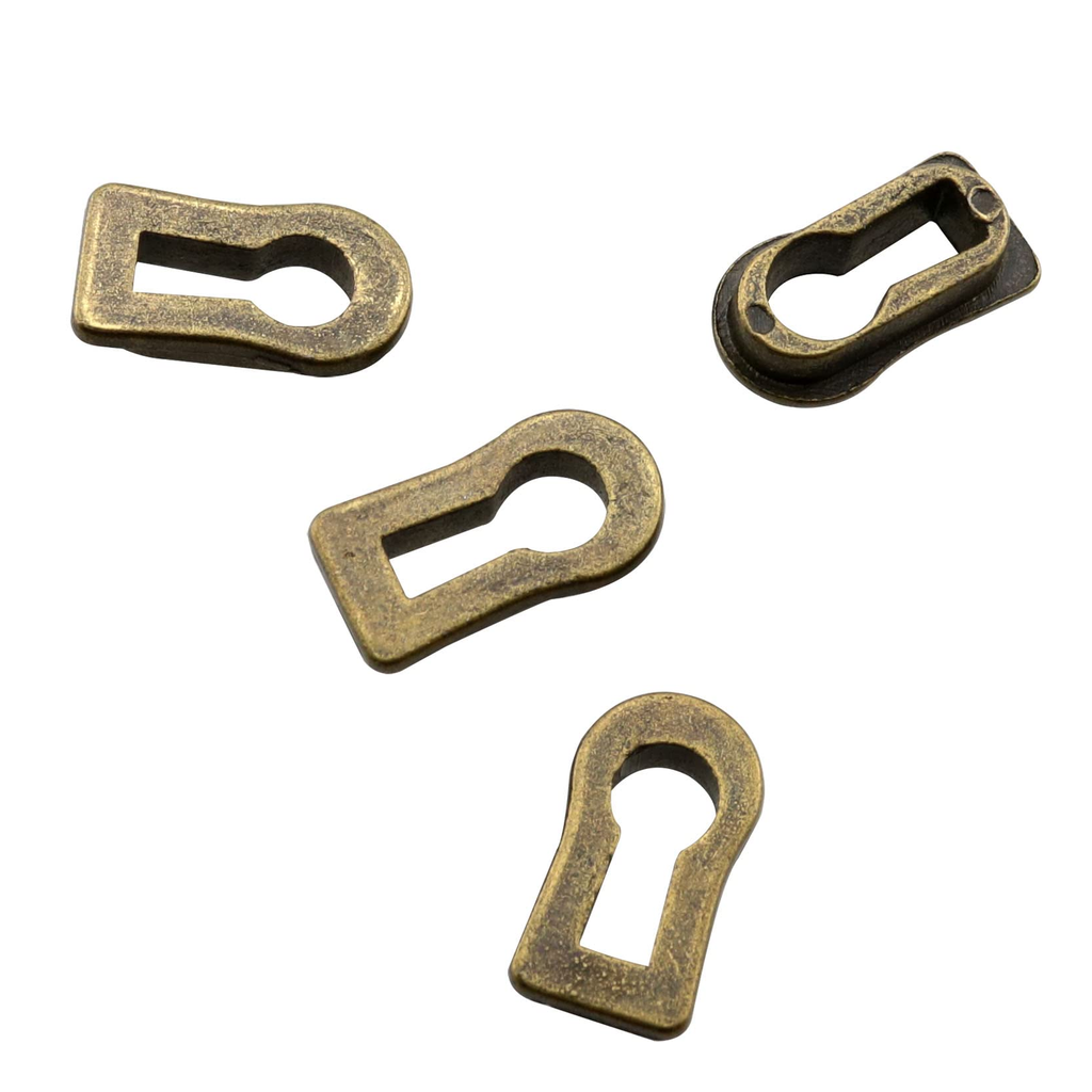 Antique Brass Keyhole Escutcheon Standard product photo